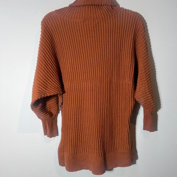 Papillon Orange Sweater Turtleneck Ribbed - Picture 2 of 3